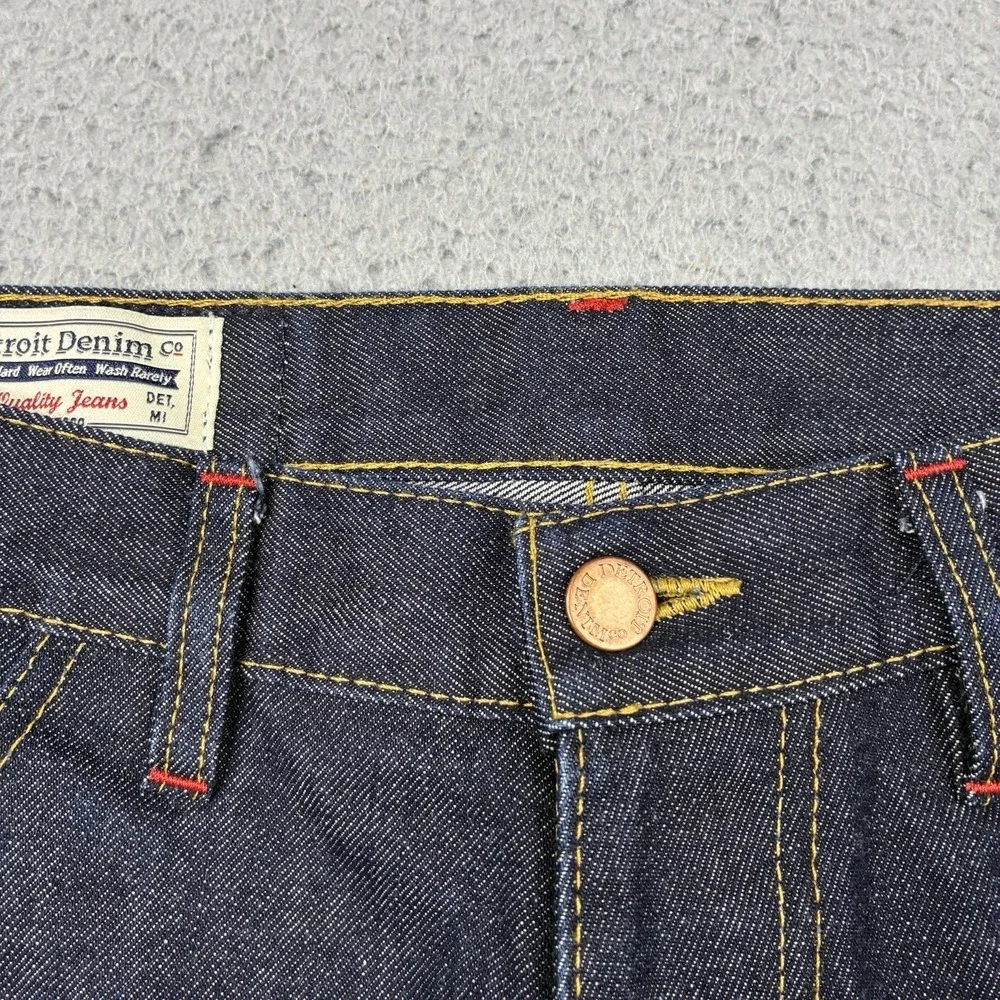 Detroit Denim Co Jeans Men's 35 (33x31) Blue Straight Leg Denim Pants